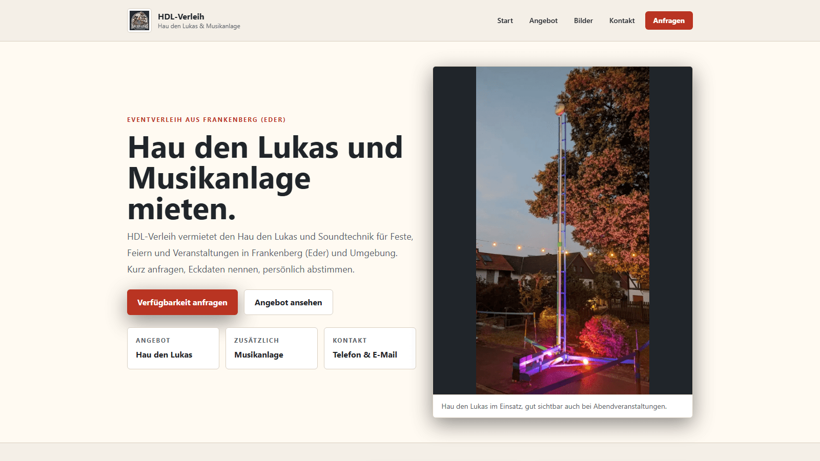 Website-Vorschau HdL-Verleih